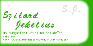 szilard jekelius business card